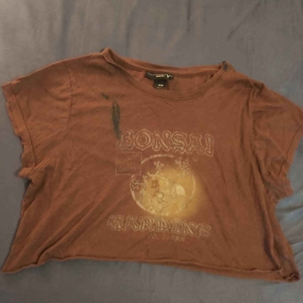 Vintage Cropped T-shirt 100% Cotton